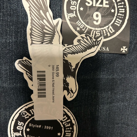 Platinum Plush Los Angeles low rise skinny jeans. Size 9. - Picture 6 of 6